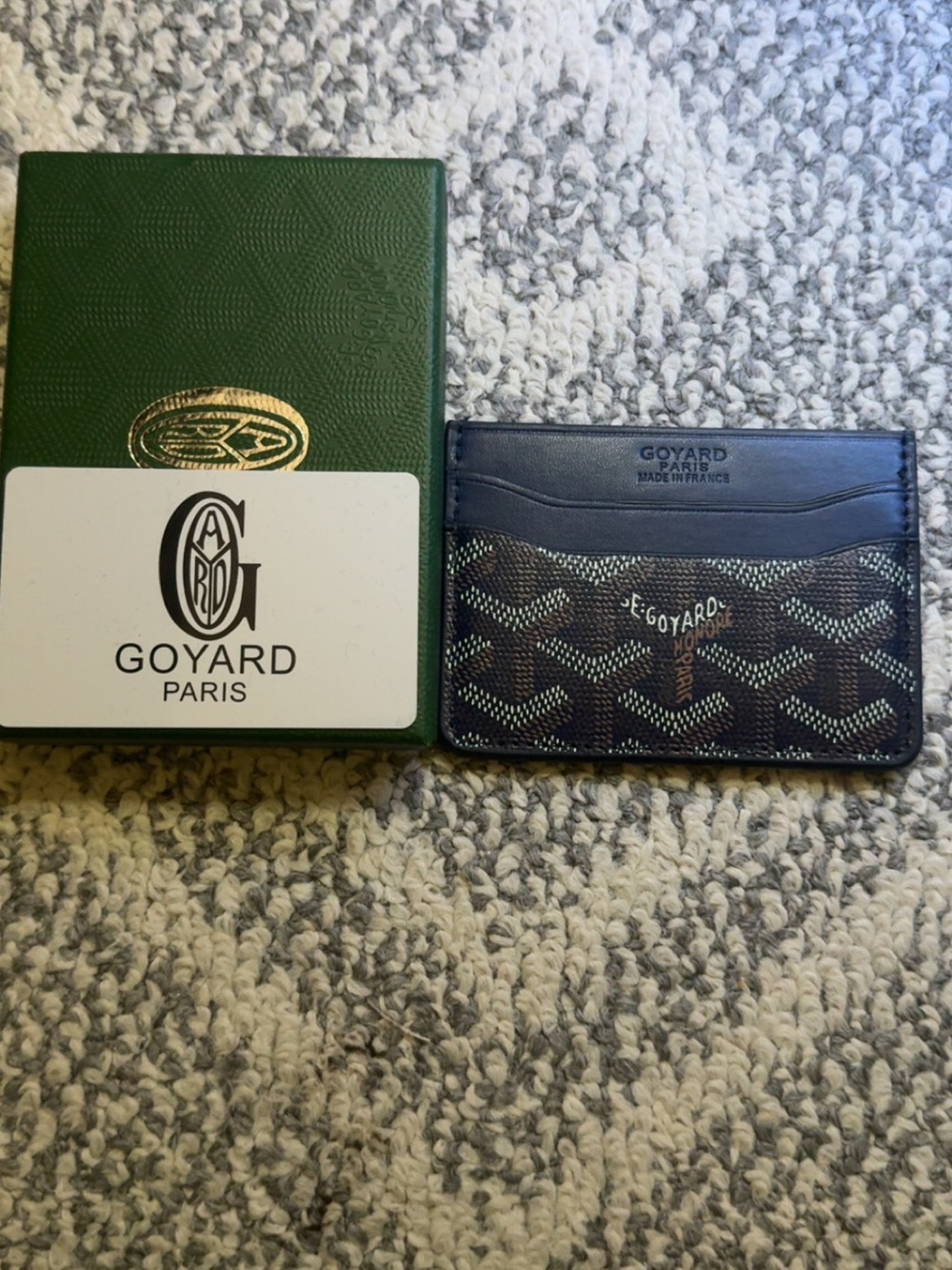 Goyard Blue and Black Goyardine Money Clip